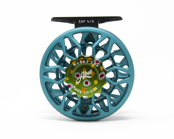 Abel SDF 4/5 Fly Reel Custom Shop Satin Teal Native Brook Trout Handle